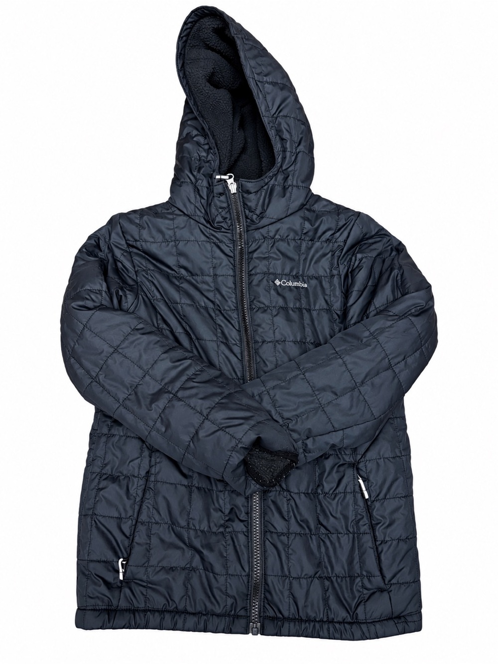 Columbia Kids Black Hooded Quilted Puffer Jacket